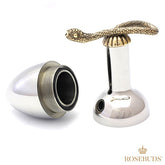 Rosebuds Luxe Metal Anal Plug with Snake Handle - XXL Size Butt Plugs